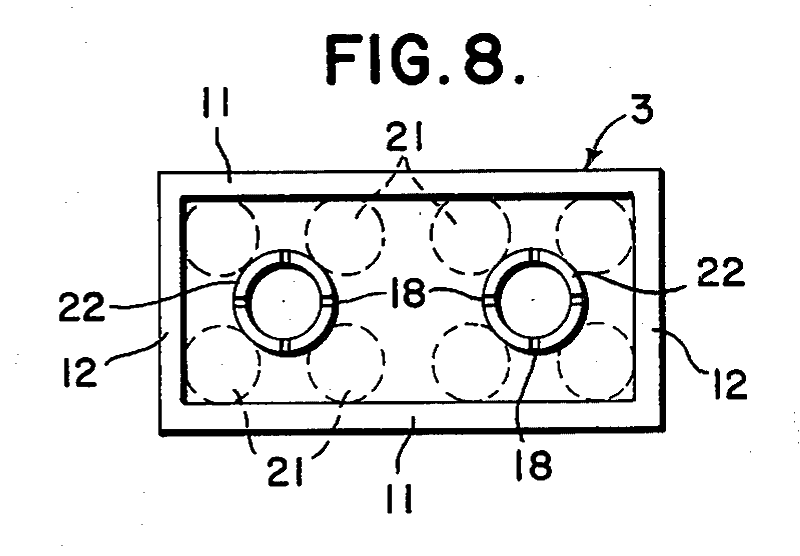 Patent Fig. 8: two tubes with slits