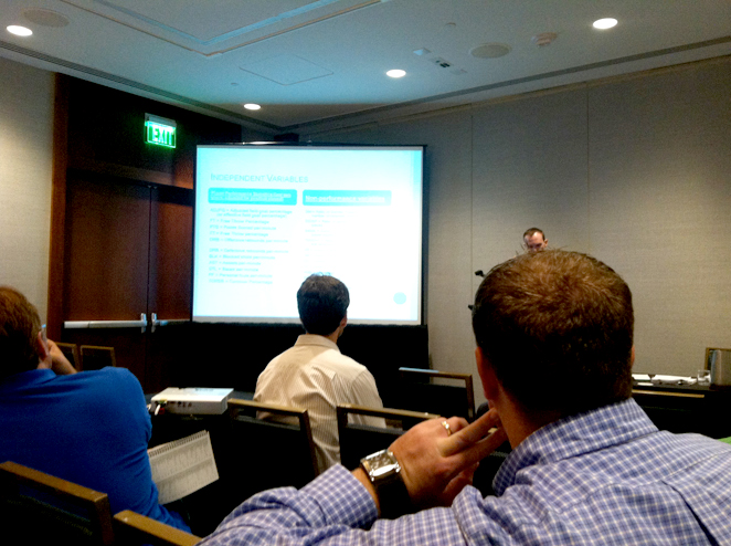 Dave Berri presenting at the WEA